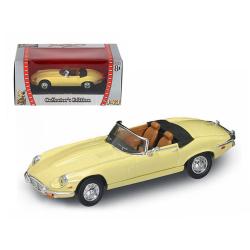 1971 Jaguar E Type Convertible Yellow 1-43 Diecast Model Car By Road Signature 94244y