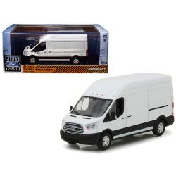 2017 Ford Transit Lwb High Roof Van Oxford White 1-43 Diecast Model Car By Greenlight 86083