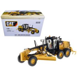 Cat Caterpillar 12m3 Motor Grader With Operator High Line Series 1-50 Diecast Model By Diecast Masters 85519