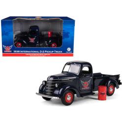 1938 International D-2 Pickup Gulf Aviation Products Truck With Barrel 1-25 Diecast Model By First Gear 49-0312