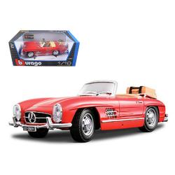 1957 Mercedes 300sl Touring Convertible Red 1-18 Diecast Model Car By Bburago 12049r