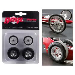Wheels And Tires Set Of 4 Pieces From Tommy Ivo's Barnstormer Vintage Dragster 1-18 Model By Gmp 18892