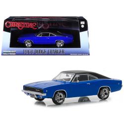 1968 Dodge Charger (dennis Guilder's) Blue With Black Top Christine (1983) Movie 1-43 Diecast Model Car By Greenlight 86531