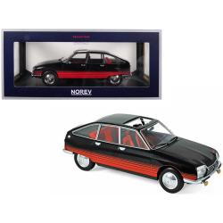1978 Citroen Gs Basalte With Sunroof Open Black And Red Deco 1-18 Diecast Model Car By Norev 181626