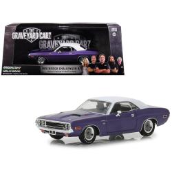 1970 Dodge Challenger R-t Purple With White Top Graveyard Carz (2012) Tv Series (season 5, Chally Vs. Chally) 1-43 Diecast Model Car By Greenlight 86553