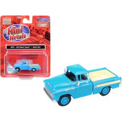 1957 Chevrolet Cameo Pickup Truck Alpine Blue 1-87 (ho) Scale Model Car By Classic Metal Works 30571