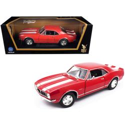 1967 Chevrolet Camaro Z-28 Red With White Stripes 1-18 Diecast Model Car By Road Signature 92188r