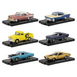 Drivers 6 Cars Set, Release 63 In Blister Packs 1-64 Diecast Model Cars By M2 Machines 11228-63