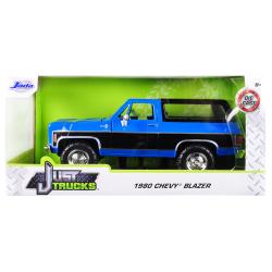 1980 Chevrolet Blazer K5 Blue And Black Just Trucks 1-24 Diecast Model Car By Jada 31598-mj
